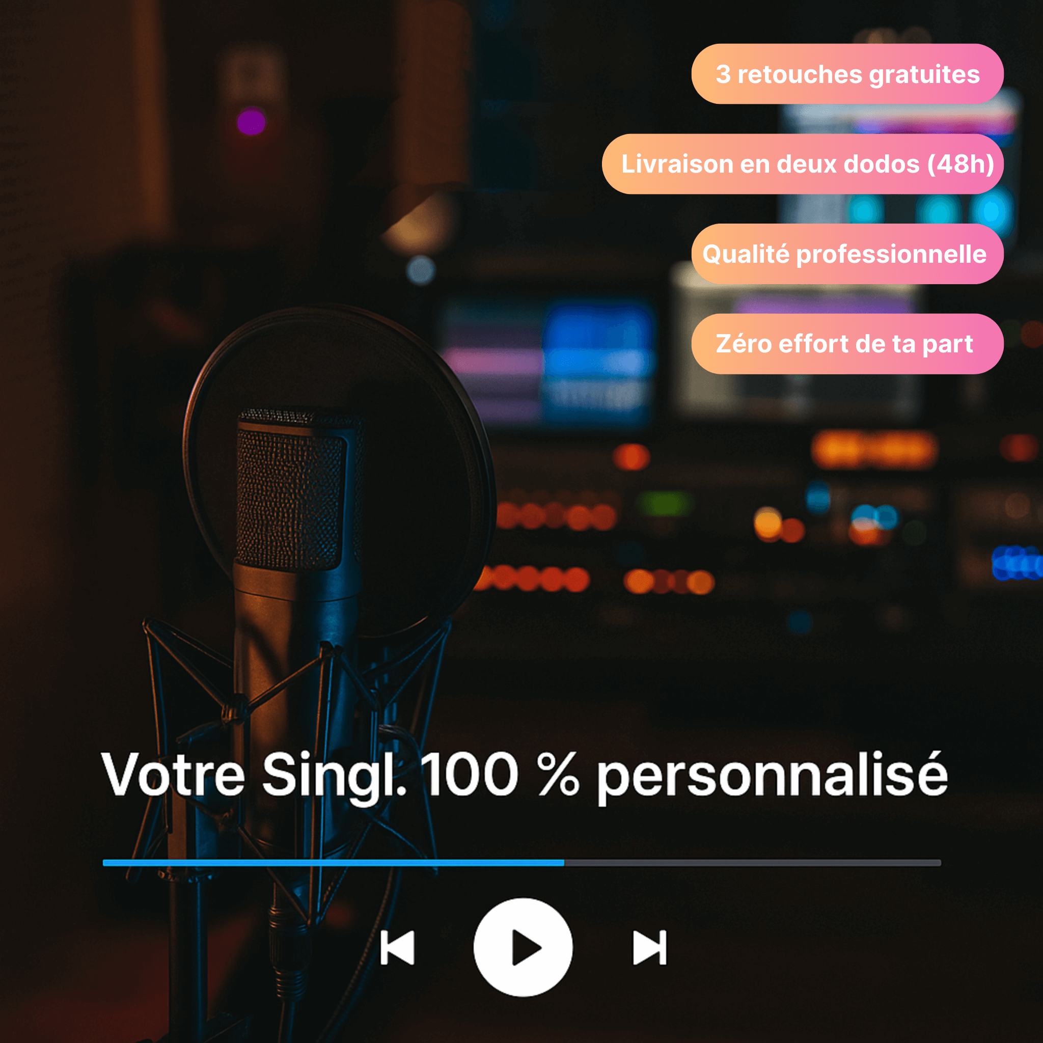 Image d’un cadeau original avec une chanson personnalisée créée par Singl.